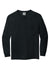 Comfort Colors 4410/C4410 Mens Long Sleeve Crewneck T-Shirt w/ Pocket Black Flat Front