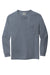 Comfort Colors 4410/C4410 Mens Long Sleeve Crewneck T-Shirt w/ Pocket Blue Jean Flat Front