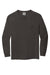 Comfort Colors 4410/C4410 Mens Long Sleeve Crewneck T-Shirt w/ Pocket Pepper Grey Flat Front