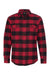 Burnside 8210 Mens Flannel Long Sleeve Button Down Shirt w/ Double Pockets Red/Black Flat Front