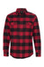 Burnside B8210/8210 Mens Flannel Long Sleeve Button Down Shirt w/ Double Pockets Red/Black Flat Front