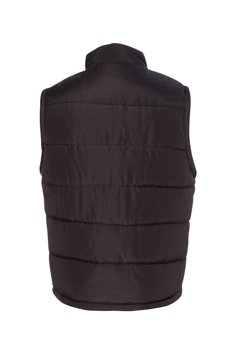 Burnside 8700 Mens Full Zip Puffer Vest Black Flat Back