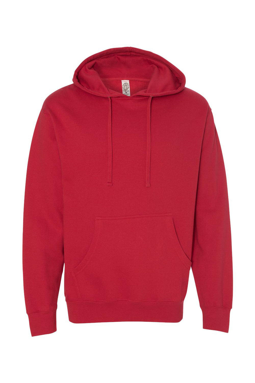 Independent Trading Company SS4500 Mens Hooded Sweatshirt Hoodie w/ Pouch Pocket Red Flat Front