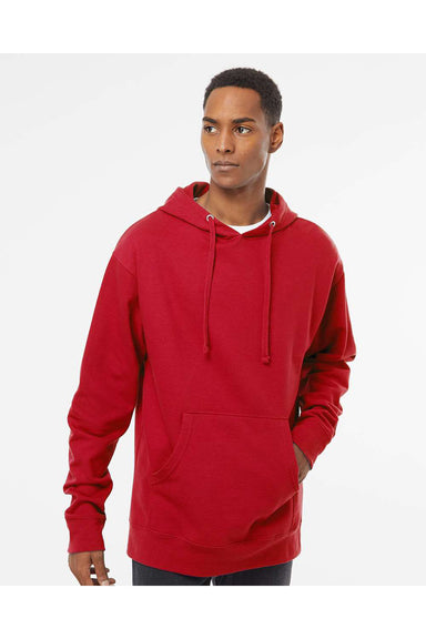Independent Trading Co. SS4500 Mens Hooded Sweatshirt Hoodie Red Model Front