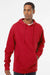 Independent Trading Company SS4500 Mens Hooded Sweatshirt Hoodie w/ Pouch Pocket Red Model Front