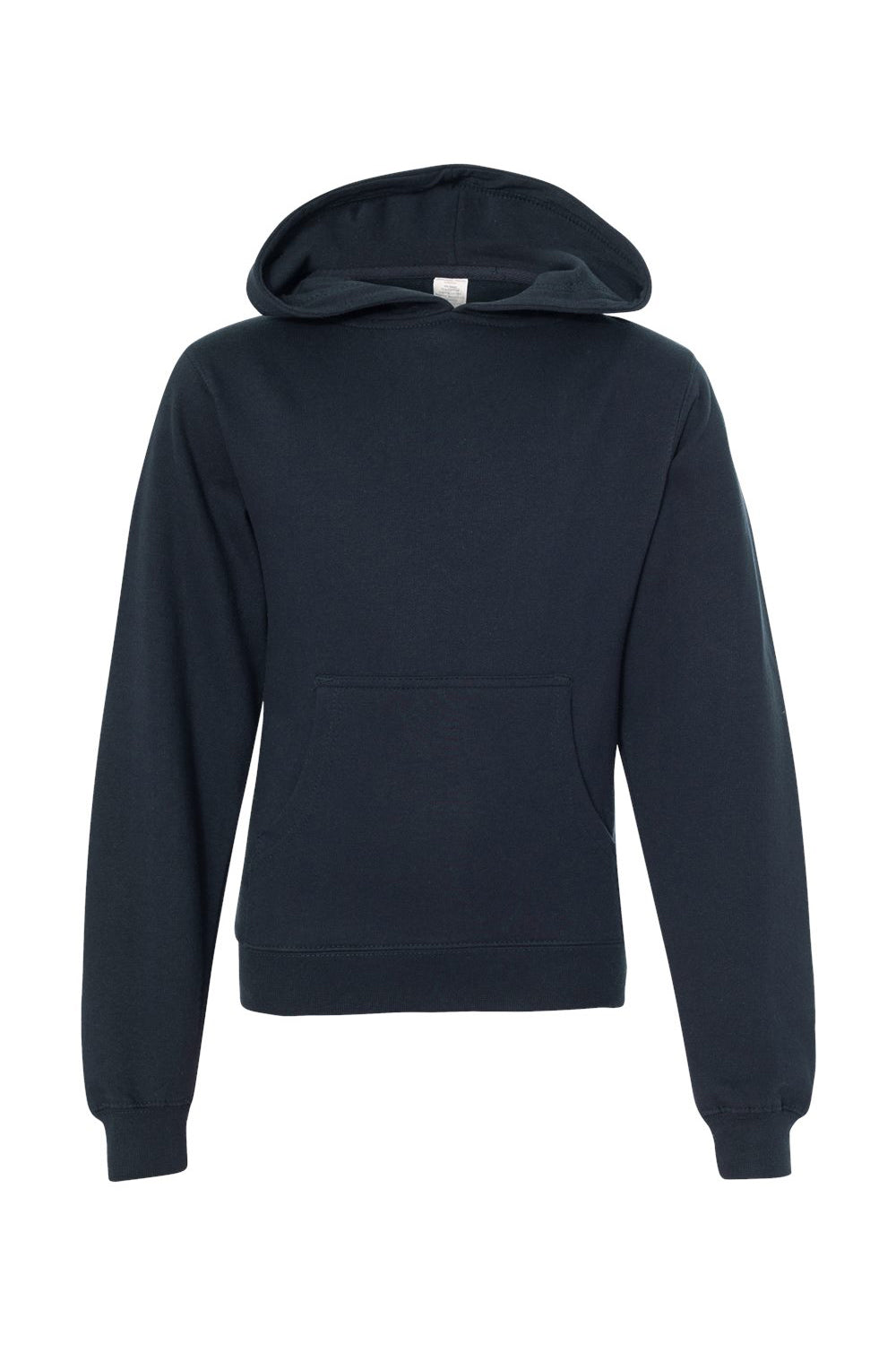Independent Trading Company SS4001Y Youth Hooded Sweatshirt Hoodie w/ Pouch Pocket Navy Blue Flat Front