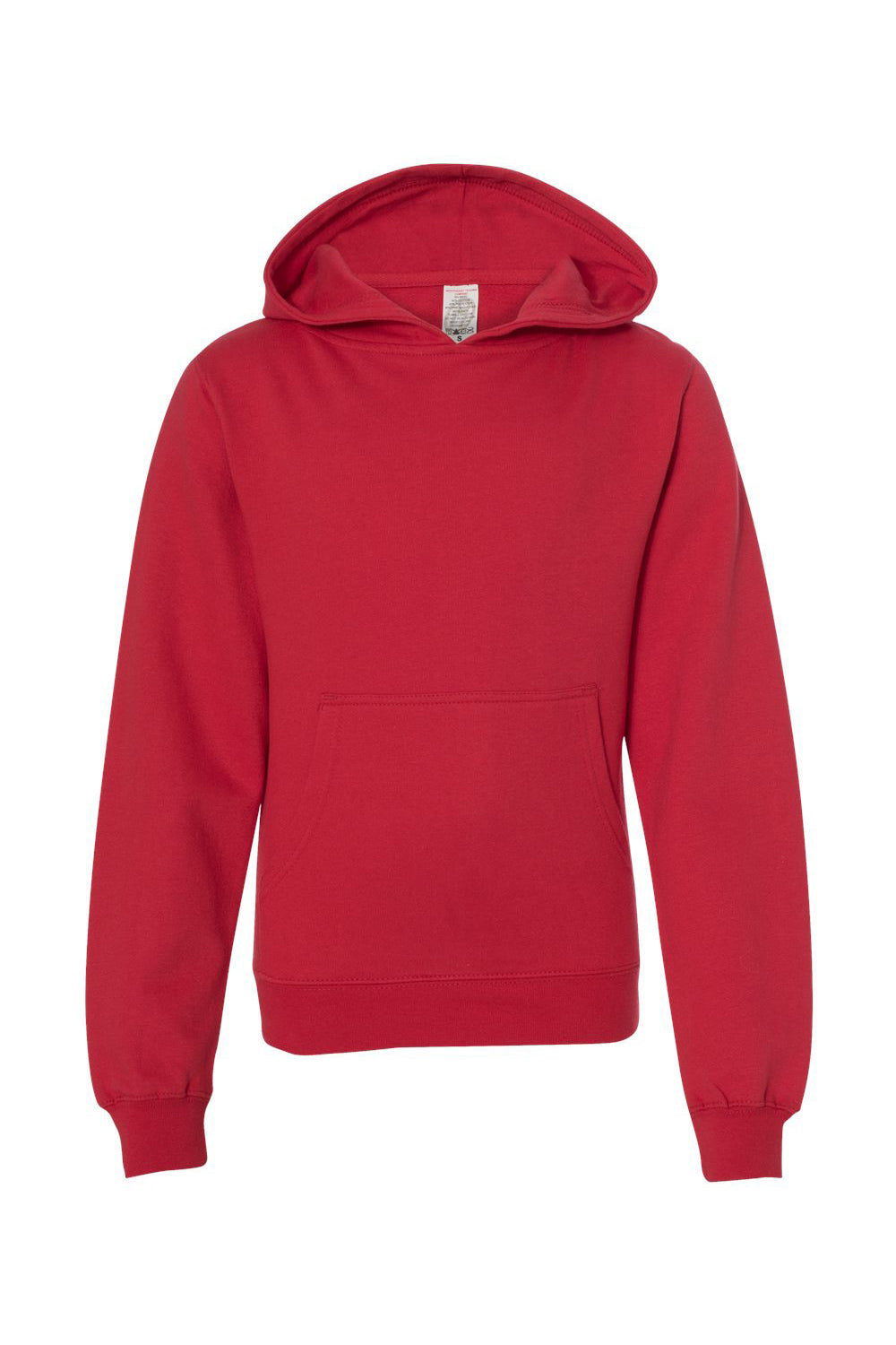 Independent Trading Co. SS4001Y Youth Hooded Sweatshirt Hoodie Red Flat Front