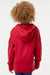 Independent Trading Company SS4001Y Youth Hooded Sweatshirt Hoodie w/ Pouch Pocket Red Model Back