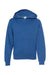 Independent Trading Company SS4001Y Youth Hooded Sweatshirt Hoodie w/ Pouch Pocket Heather Royal Blue Flat Front