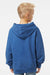 Independent Trading Company SS4001Y Youth Hooded Sweatshirt Hoodie w/ Pouch Pocket Heather Royal Blue Model Back