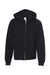 Independent Trading Company SS4001YZ Youth Full Zip Hooded Sweatshirt Hoodie w/ Pockets Black Flat Front