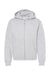 Independent Trading Company SS4001YZ Youth Full Zip Hooded Sweatshirt Hoodie w/ Pockets Heather Grey Flat Front