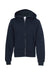 Independent Trading Company SS4001YZ Youth Full Zip Hooded Sweatshirt Hoodie w/ Pockets Navy Blue Flat Front
