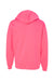 Independent Trading Company SS4500 Mens Hooded Sweatshirt Hoodie w/ Pouch Pocket Neon Pink Flat Back