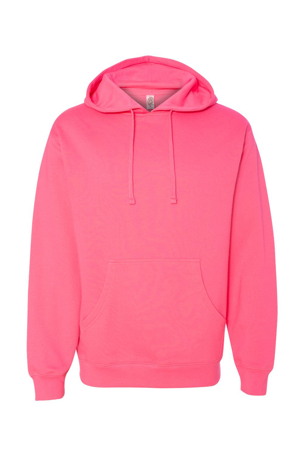 Independent Trading Company SS4500 Mens Hooded Sweatshirt Hoodie w/ Pouch Pocket Neon Pink Flat Front