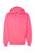 Independent Trading Company SS4500 Mens Hooded Sweatshirt Hoodie w/ Pouch Pocket Neon Pink Flat Front