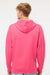Independent Trading Company SS4500 Mens Hooded Sweatshirt Hoodie w/ Pouch Pocket Neon Pink Model Back