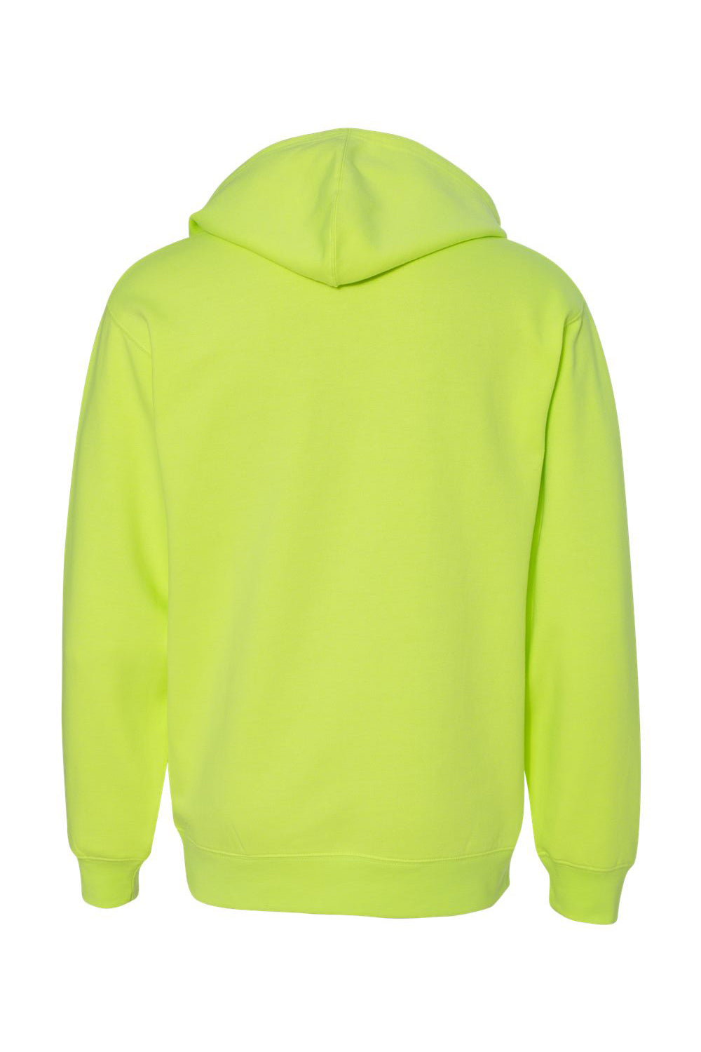 Independent Trading Company SS4500 Mens Hooded Sweatshirt Hoodie w/ Pouch Pocket Safety Yellow Flat Back