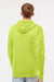 Independent Trading Company SS4500 Mens Hooded Sweatshirt Hoodie w/ Pouch Pocket Safety Yellow Model Back