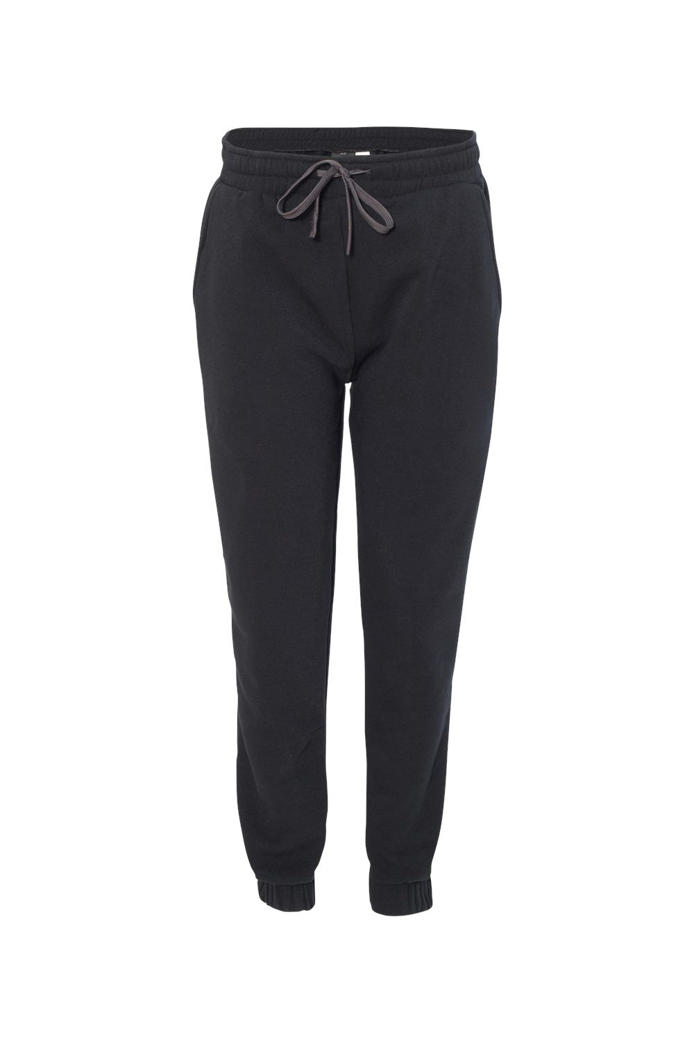 Burnside BU8800 Mens Fleece Jogger Sweatpants w/ Pockets Black Flat Front