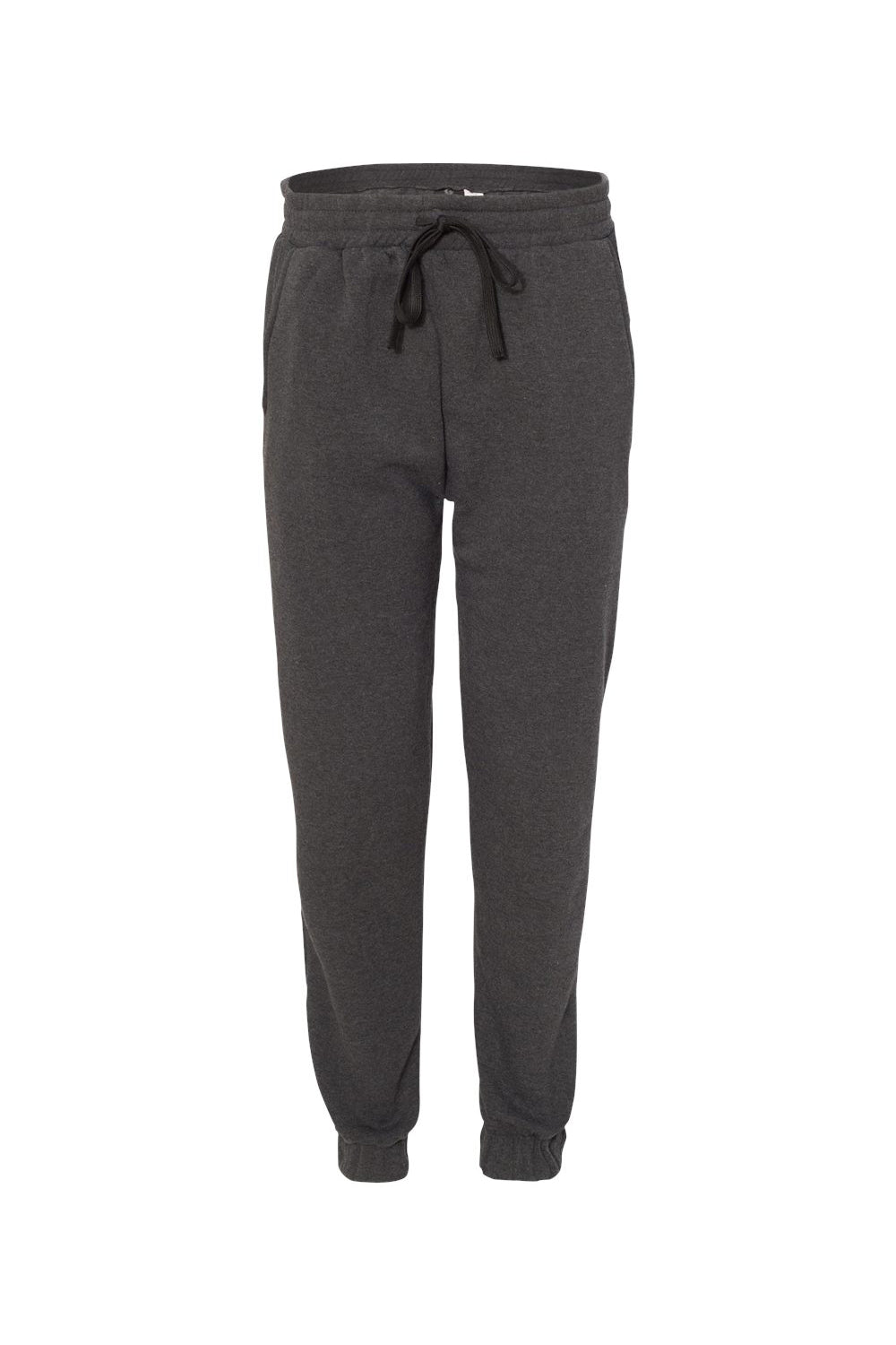 Burnside BU8800 Mens Fleece Jogger Sweatpants w/ Pockets Charcoal Grey Flat Front