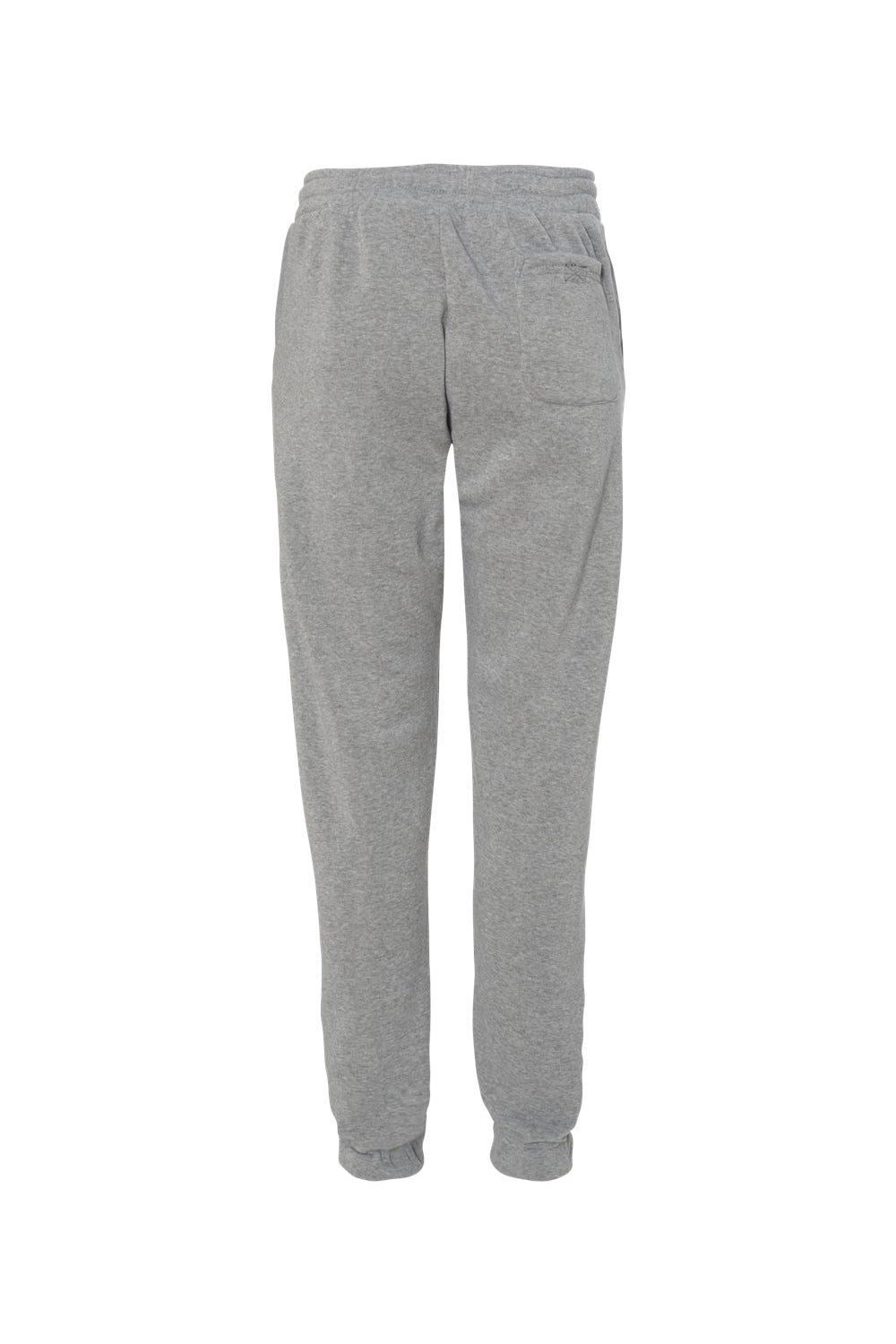 Burnside BU8800 Mens Fleece Jogger Sweatpants w/ Pockets Heather Grey Flat Back