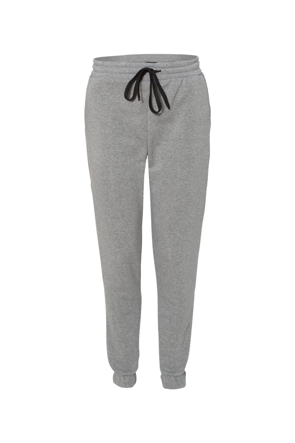 Burnside BU8800 Mens Fleece Jogger Sweatpants w/ Pockets Heather Grey Flat Front