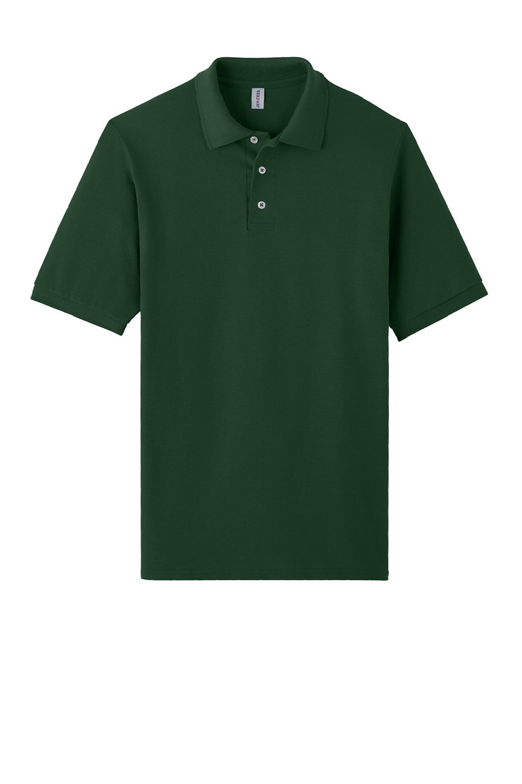 Jerzees 443M Mens Short Sleeve Polo Shirt Forest Green Flat Front
