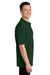 Jerzees 443M Mens Short Sleeve Polo Shirt Forest Green Model Side