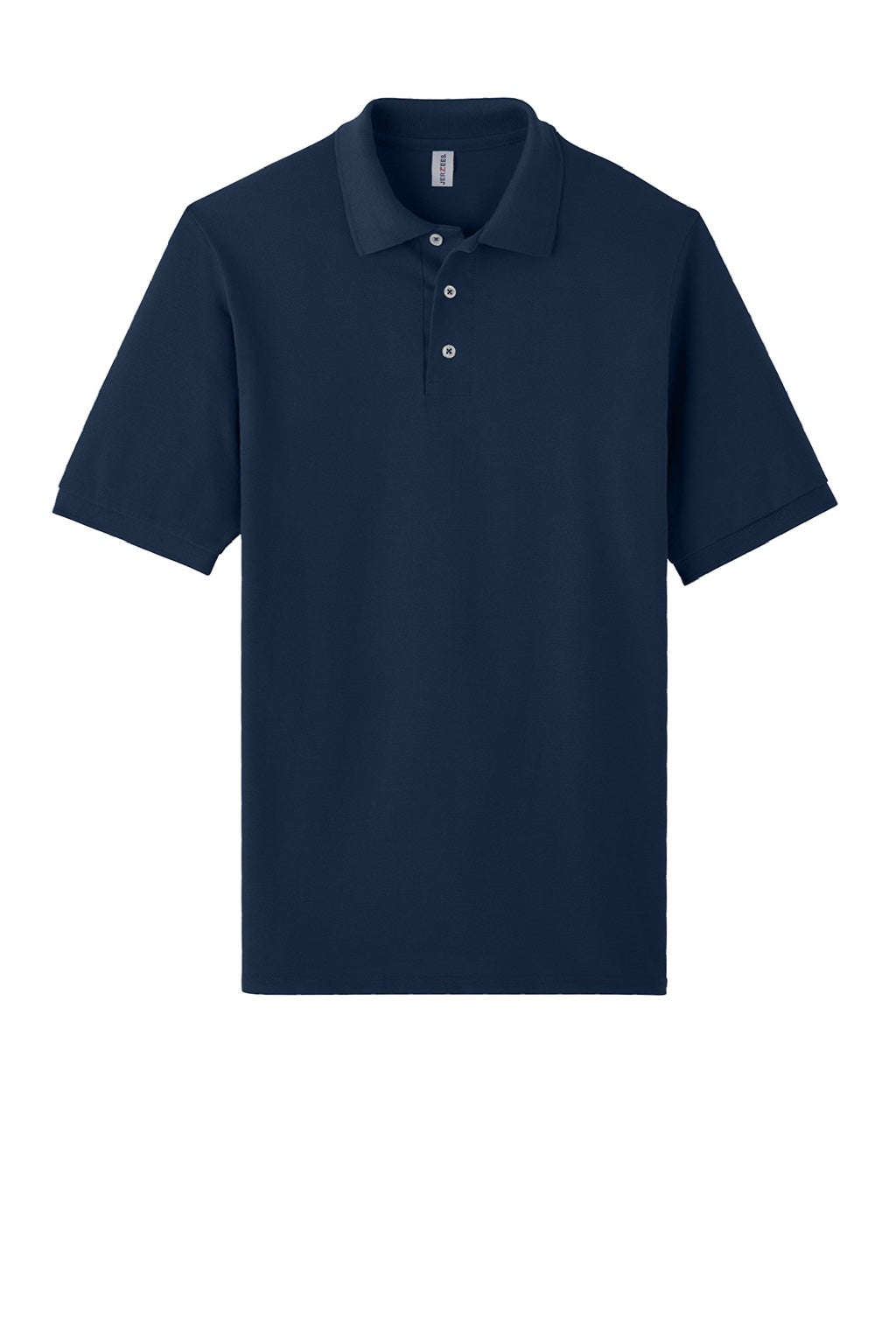 Jerzees 443M Mens Short Sleeve Polo Shirt Navy Blue Flat Front