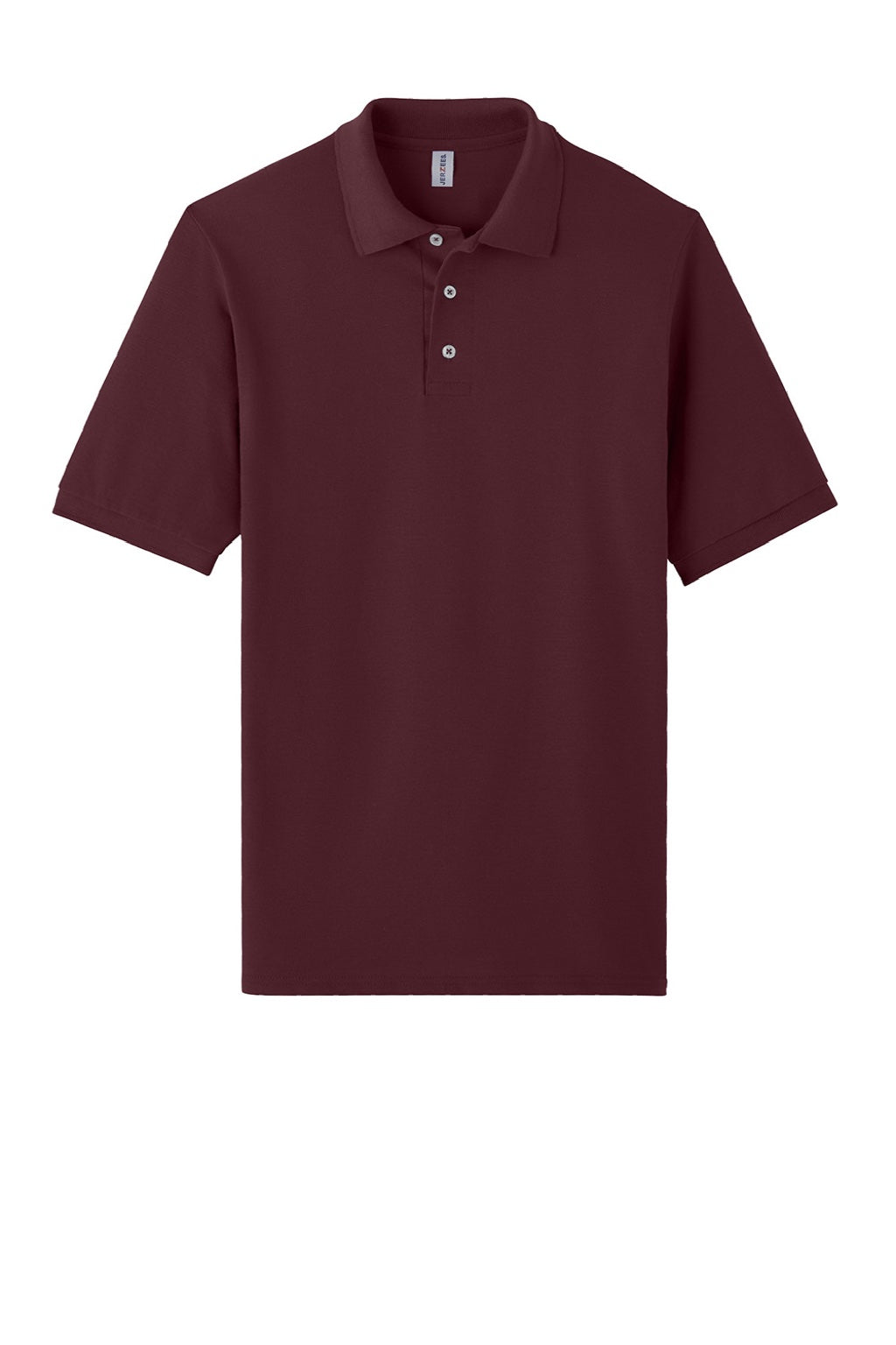 Jerzees 443M Mens Short Sleeve Polo Shirt Maroon Flat Front