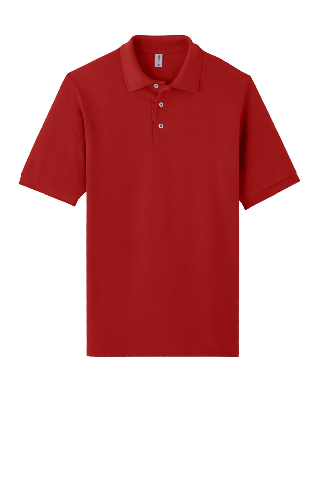 Jerzees 443M Mens Short Sleeve Polo Shirt True Red Flat Front