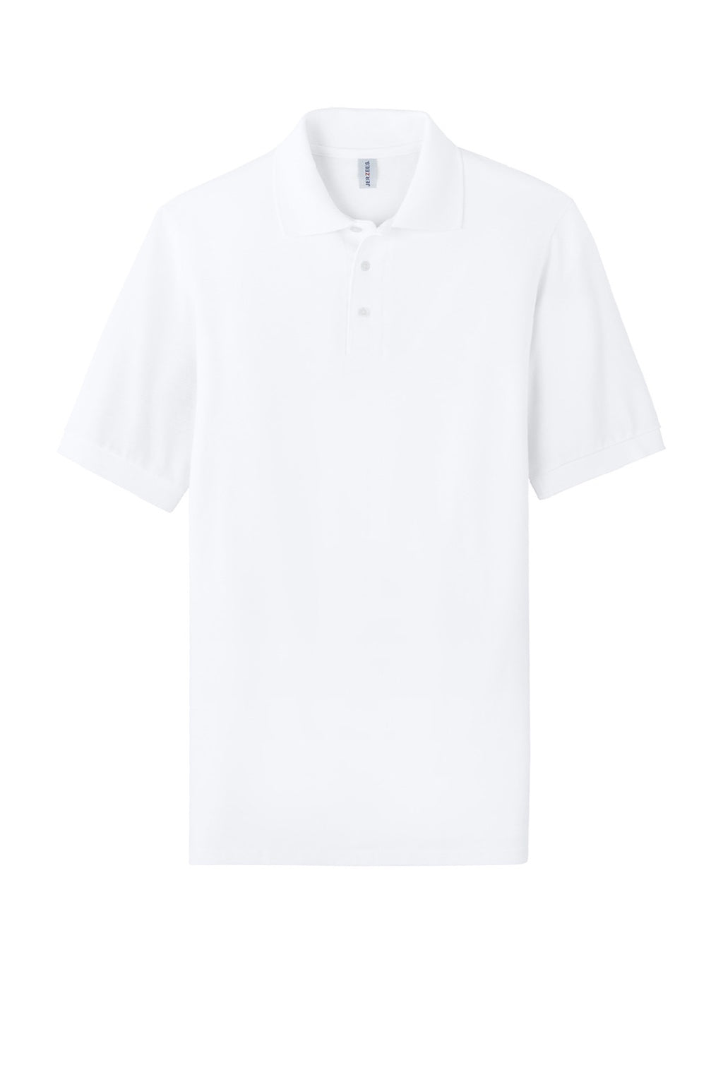 Jerzees 443M Mens Short Sleeve Polo Shirt White Flat Front