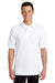 Jerzees 443M Mens Short Sleeve Polo Shirt White Model Front