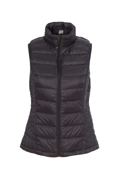 Weatherproof 16700W Womens 32 Degrees Packable Down Wind & Water Resistant Full Zip Vest Black Flat Front