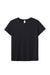 Alternative 4450HM Womens Modal Short Sleeve Crewneck T-Shirt True Black Flat Front