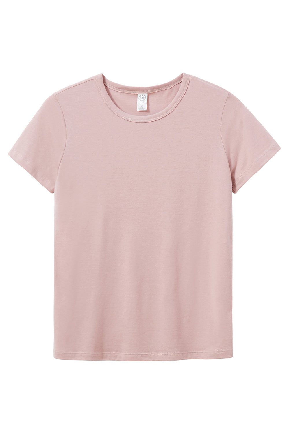 Alternative 4450HM Womens Modal Short Sleeve Crewneck T-Shirt Rose Quartz Pink Flat Front