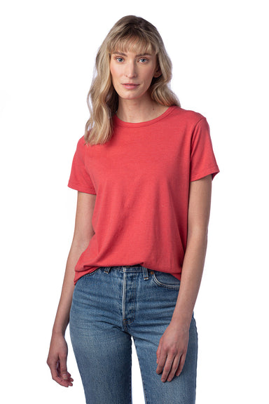 Alternative 4450HM Womens Modal Short Sleeve Crewneck T-Shirt Faded Red Model Front