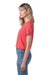Alternative 4450HM Womens Modal Short Sleeve Crewneck T-Shirt Faded Red Model Side