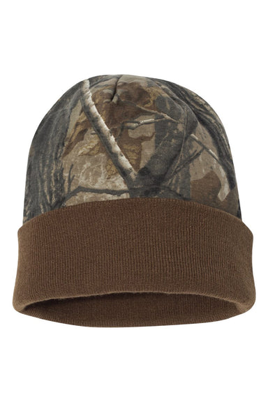 Kati Hats LCB12 Unisex Camo Cuffed Beanie Realtree AP/Brown Flat Front