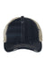 Valucap Hats 3150 Mens Bounty Dirty Washed Mesh Back Adjustable Hat Navy Blue/Khaki Flat Front