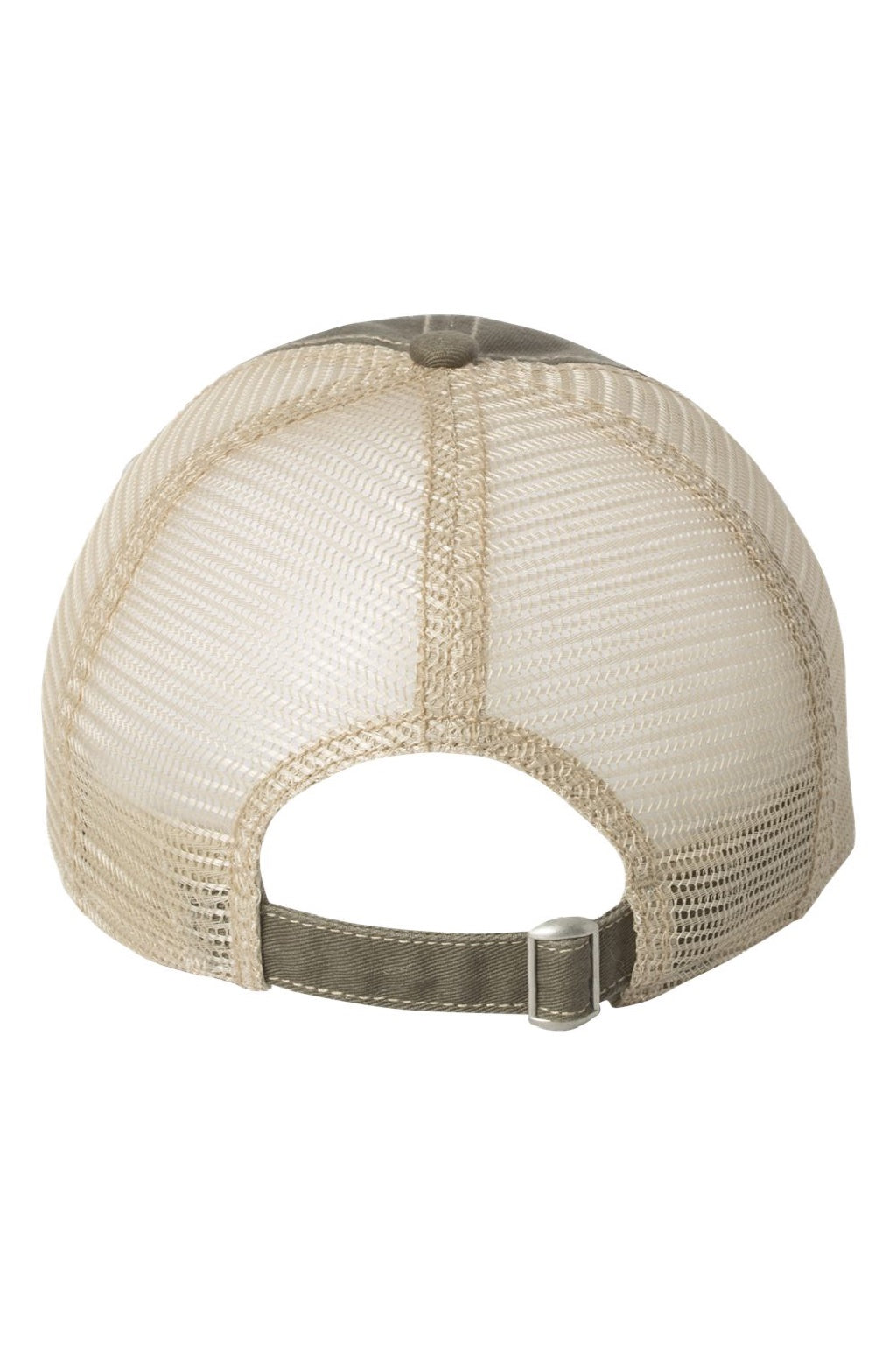 Valucap Hats 3150 Mens Bounty Dirty Washed Mesh Back Adjustable Hat Olive Green/Khaki Flat Back