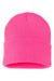 Sportsman Hats SP12 Unisex Solid Cuffed Beanie Neon Pink Flat Front