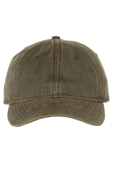 Dri Duck 3748 Mens Foundry Canvas Hat Moss Flat Front