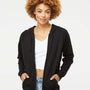 Independent Trading Co. Mens Special Blend Raglan Full Zip Hooded Sweatshirt Hoodie - Black - NEW
