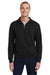 Jerzees 4528M/4528MR Mens Super Sweats NuBlend Pill Resistant Fleece 1/4 Zip Sweatshirt Black Model Front