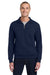 Jerzees 4528M/4528MR Mens Super Sweats NuBlend Pill Resistant Fleece 1/4 Zip Sweatshirt Navy Blue Model Front
