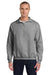 Jerzees 4528M/4528MR Mens Super Sweats NuBlend Pill Resistant Fleece 1/4 Zip Sweatshirt Oxford Grey Model Front