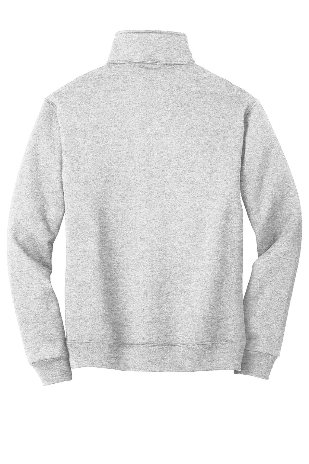 Jerzees 4528M/4528MR Mens Super Sweats NuBlend Pill Resistant Fleece 1/4 Zip Sweatshirt Ash Grey Flat Back