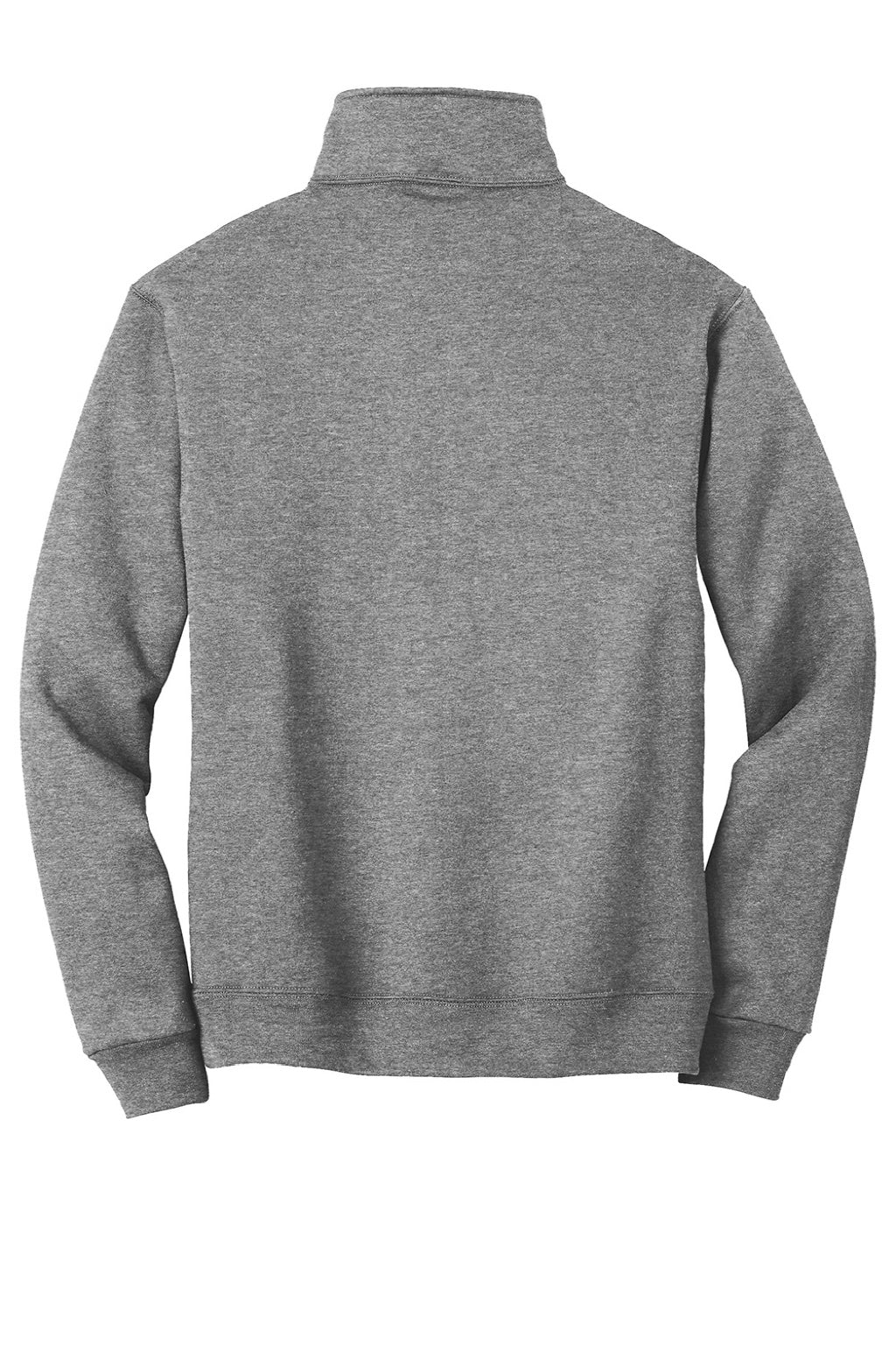 Jerzees 4528M/4528MR Mens Super Sweats NuBlend Pill Resistant Fleece 1/4 Zip Sweatshirt Oxford Grey Flat Back